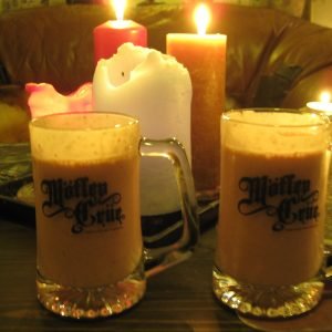 Batido cremoso preparado con maca en polvo